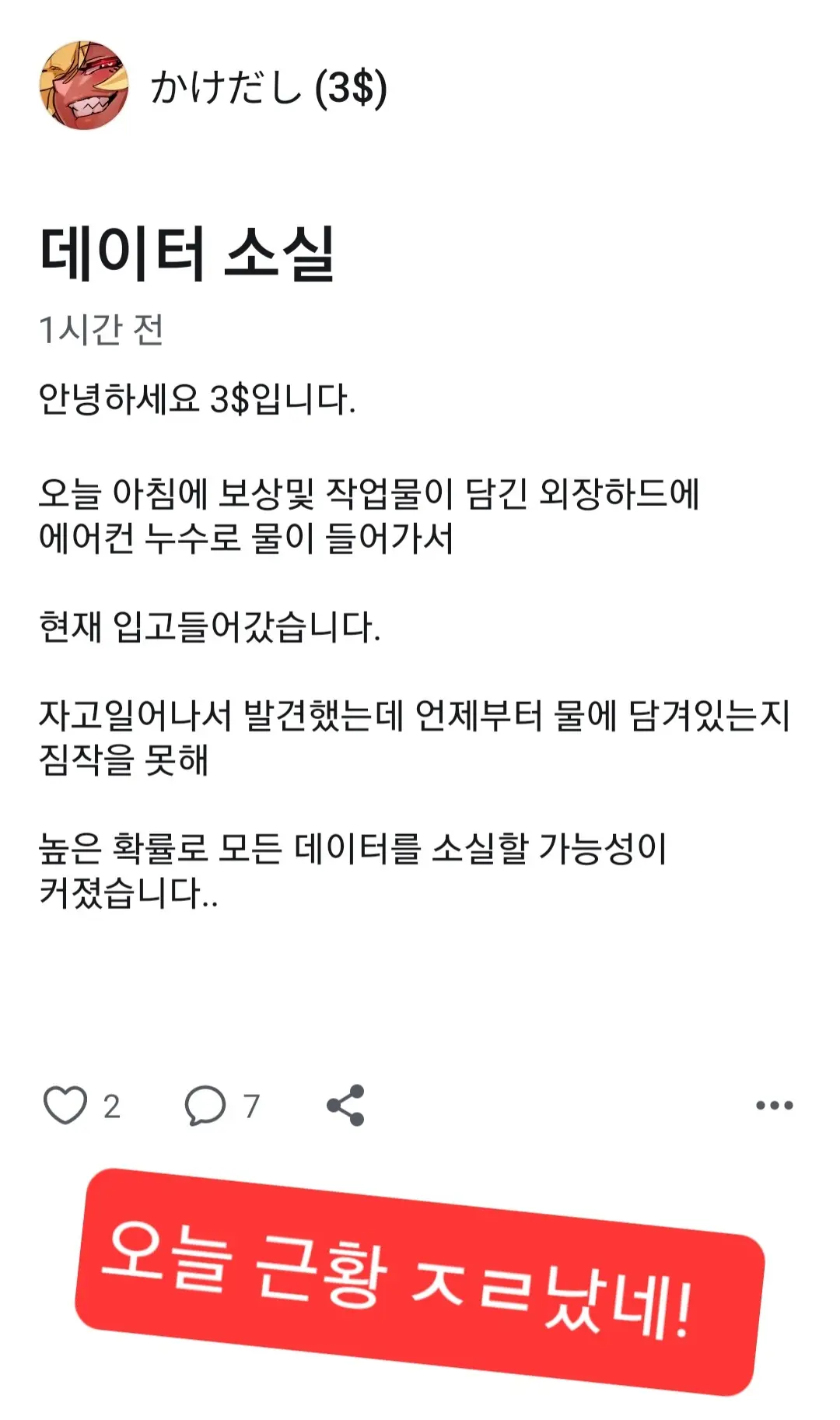 통깡이 홍류 손딸+소신발언
